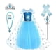thumbnail image 1 of Vestido de Princesa Disfraces de Halloween Disfraz de Fiesta para Niña con Collares de Tiara y Varita, Niñas Pequeñas 5, 1 of 6