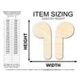 thumbnail image 2 of Unfinished Wood Earbuds Silhouette Shape 7" / 1/4", 2 of 3