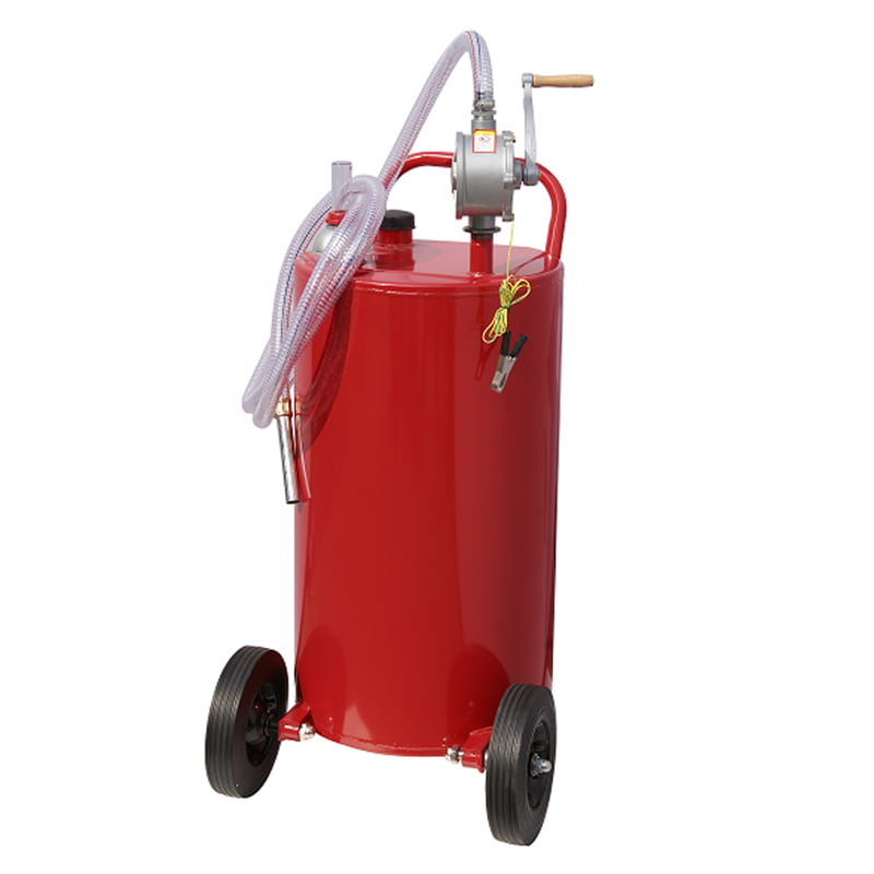 Details about   Portable 35 Gallon Gas Can Fuel Caddy  Diesel Fluid Transfer Tank w/ Pump Hose 