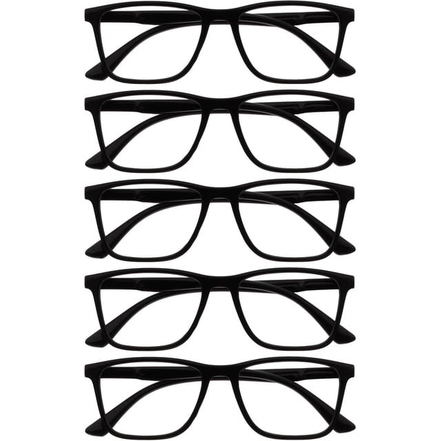 OPULIZE NYX Reading Glasses with Blue Light Blocking for Women Men, Rectangular Frame with UV & Eyestrain Protection