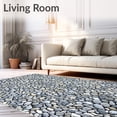 thumbnail image 2 of ODIKA 6'x9' Machine Washable Non-Slip Area Rug, Pebble Path Grey Stone Textured High Traffic Rug, Gray, 105232, 2 of 7