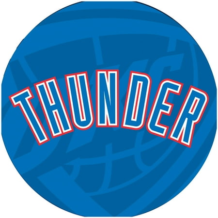 Oklahoma City Thunder NBA Fade Chrome Double Ring Neon Clock - Blue, Red, White