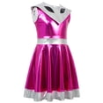 thumbnail image 3 of BRGZLK Girl Alien Costume AI Artificial Intelligence Cosplay Party Sleeveless Round NeckPerformance Costume Dress with Headband Hot Pink 3-4 Years, 3 of 5