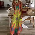 thumbnail image 4 of Vibrant Psychedelic Mandala Art Sleeveless Dress Women's Evening Dress Womans Clothing, 4 of 9