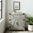 thumbnail image 3 of 30" Farmhouse Barn Door Accent Cabinet in Stone Gray, 3 of 11