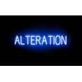 thumbnail image 1 of SpellBrite ALTERATION LED Sign for Business. 36.0" x 6.3" Blue ALTERATION Sign Has Neon Sign Look With Energy Efficient LED Light Source. Visible from 500+ Feet, 8 Animation Settings., 1 of 4