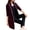 Wine Red L, variant on Women Winter Coat Fleece Lapel Long Sleeves Mid Length Cardigan Warm Solid Color Casual Elegant Autumn Coat Female Clothing