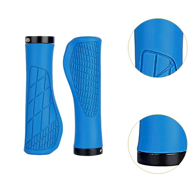 Puños de goma para manillar de bicicleta Puños suaves antideslizantes para manillar de 222 mm (azul) | en línea