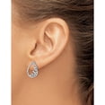 thumbnail image 3 of 14K White Gold Polished Teardrop Post Earrings - Jbsp, 3 of 5