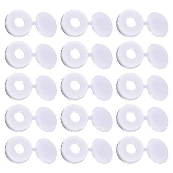 Raindrops Screws With Cover Caps Screw Cover White Plastic 100Pack