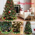 thumbnail image 2 of Christmas Tree Skirt, 36 Inch Red & Green Merry Christmas Tree Skirt Collar, Soft Farmhouse Xmas Holiday Decoration, 2 of 7