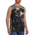 thumbnail image 2 of Bingfone Vintage Dog Illustration Pattern Men's Tank Tops Workout Sleeveless Tee Shirts Running Beach Tanks for Men-Large, 2 of 4