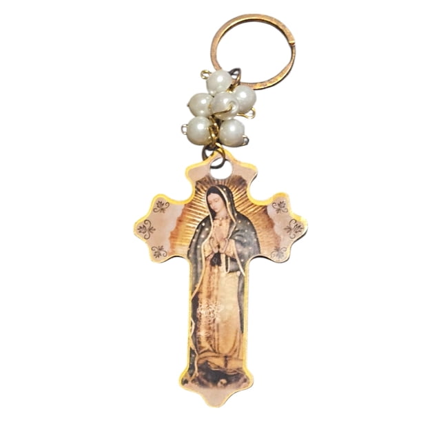 Pack de 12 llaveros de Virgen de Guadalupe, recuerdo bautizo, primera comunion