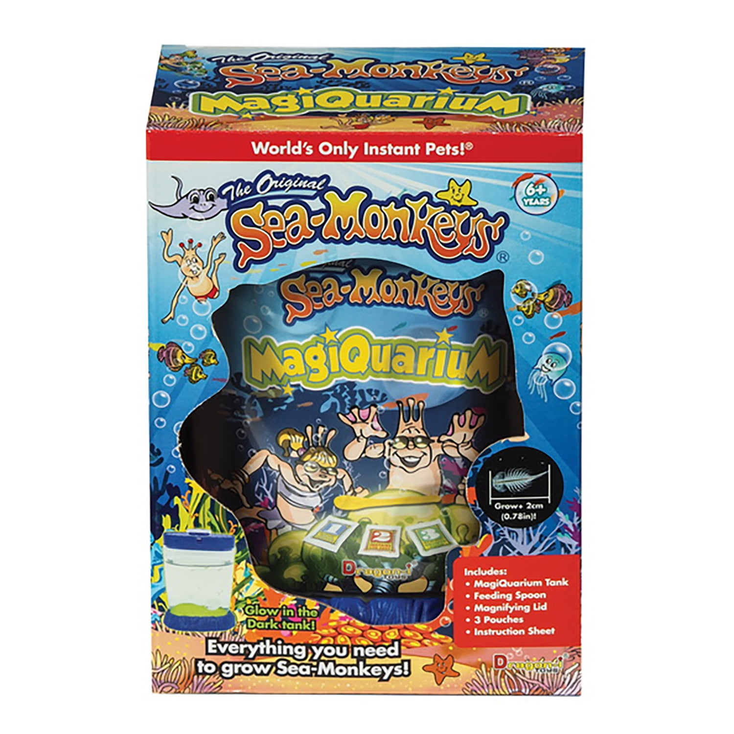 1*Live Sea Monkey Growing Kit Ocean Zoo Egg Special-purpose Feed Nutrients Pouch