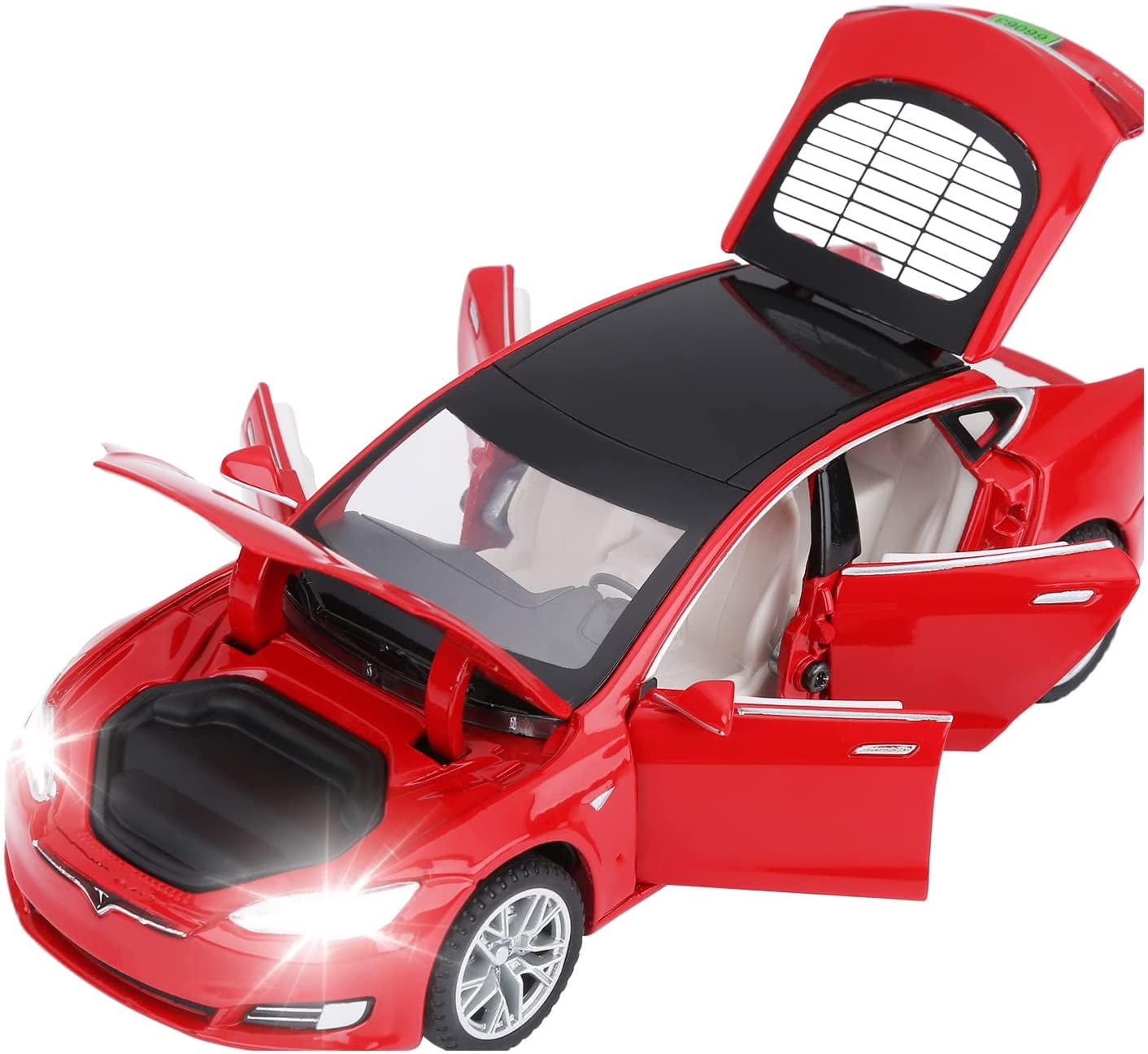 Toy Cars Model S Die Cast Metal Model Cars with Door Open Light and