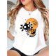thumbnail image 1 of Camiseta con estampado de pez y muñeca de Halloween, manga corta y cuello redondo, informal, para verano y primavera, ropa de mujer, camisetas informales., 1 of 7