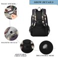thumbnail image 4 of FORMRS Unisex School Backpack 17" Student Travel Bag with Laptop Compartment, Beige Astronaut, 4 of 7