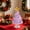 Purplewhite, variant on Crystal Xmas Tree, Small Desktop Glass Craft for Holiday Party Centerpiece, Christmas Ornament