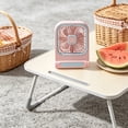 thumbnail image 5 of AuroraX Pink Desk Fans Personal Cooling Portable Mini Fan USB Rechargeable Quiet Adjustable Speeds Battery Operated Outdoor Travel Fan, 5 of 6