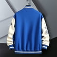 thumbnail image 2 of Baseball Jackets Letter Print Men's Streetwear Tops Patchwork Style, 2 of 6