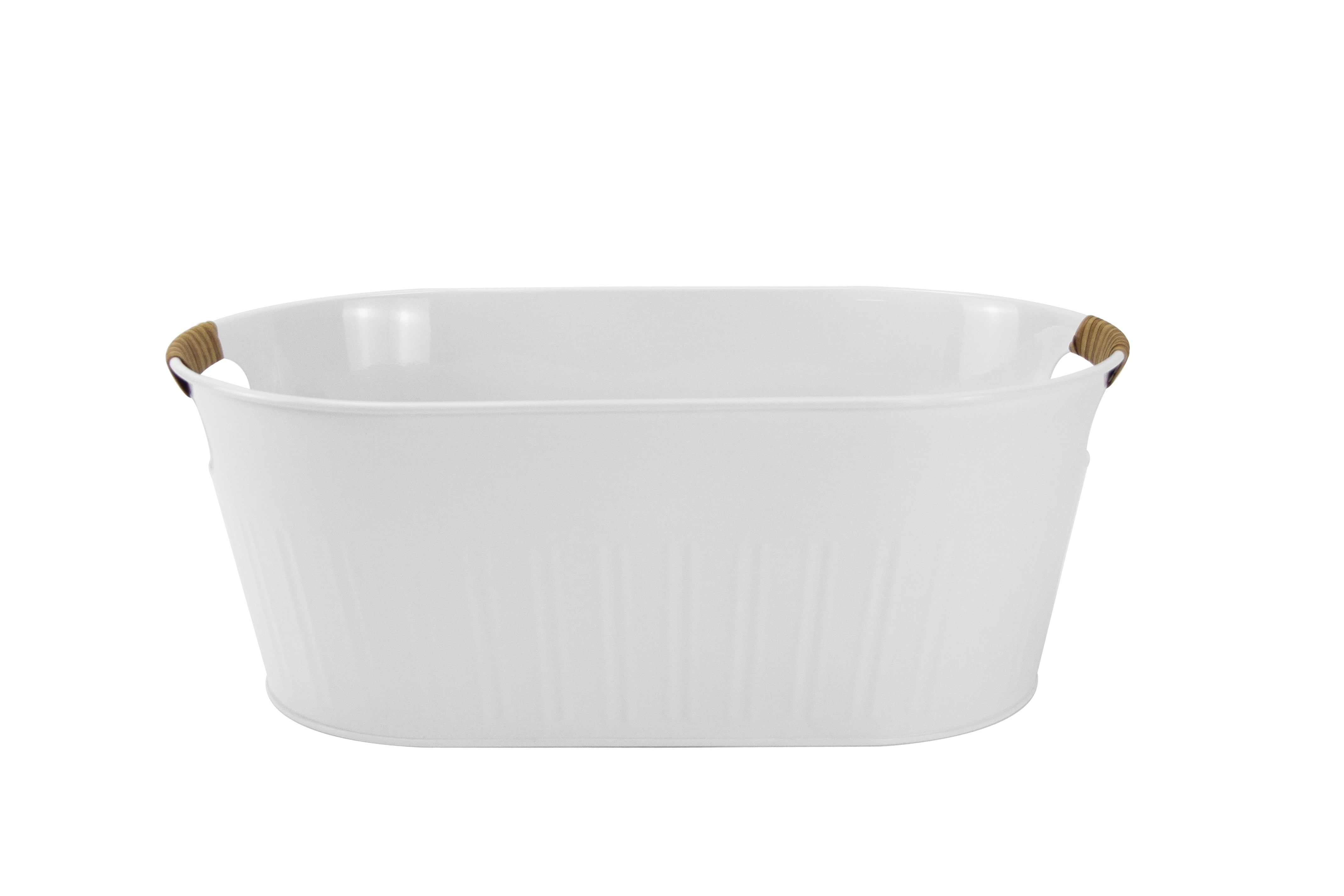 Buy Better Homes & Gardens White Galvanized Small Oval Tub , Ice Bucket, Metal Tub Online at