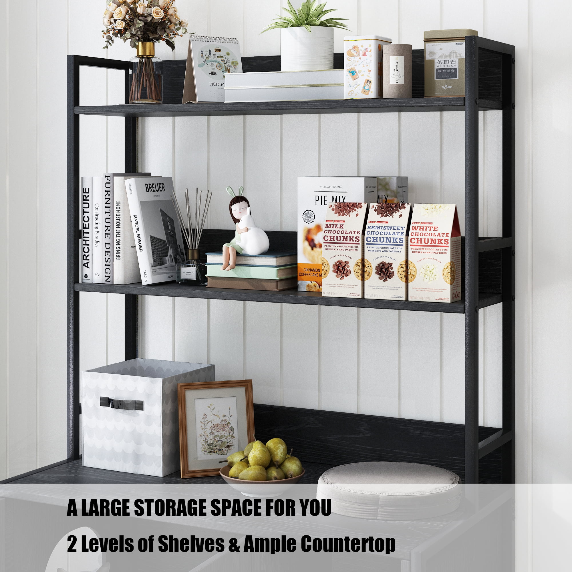 Pefilos 52" Large Wood Cat Litter Box Enclosure, Hidden Cat House Washroom Furniture with Shelf Storage Rack, Scratch Pad, Black Pefilos 52" Large Wood Cat Litter Box Enclosure, Hidden Cat House Washroom Furniture with Shelf Storage Rack, Scratch Pad, Black