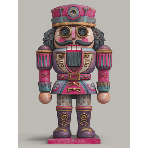 Steampunk Nutcracker Canvas Print Wall Art for Living Room Bedroom Office Hallway Dining Room Kitchen Decor