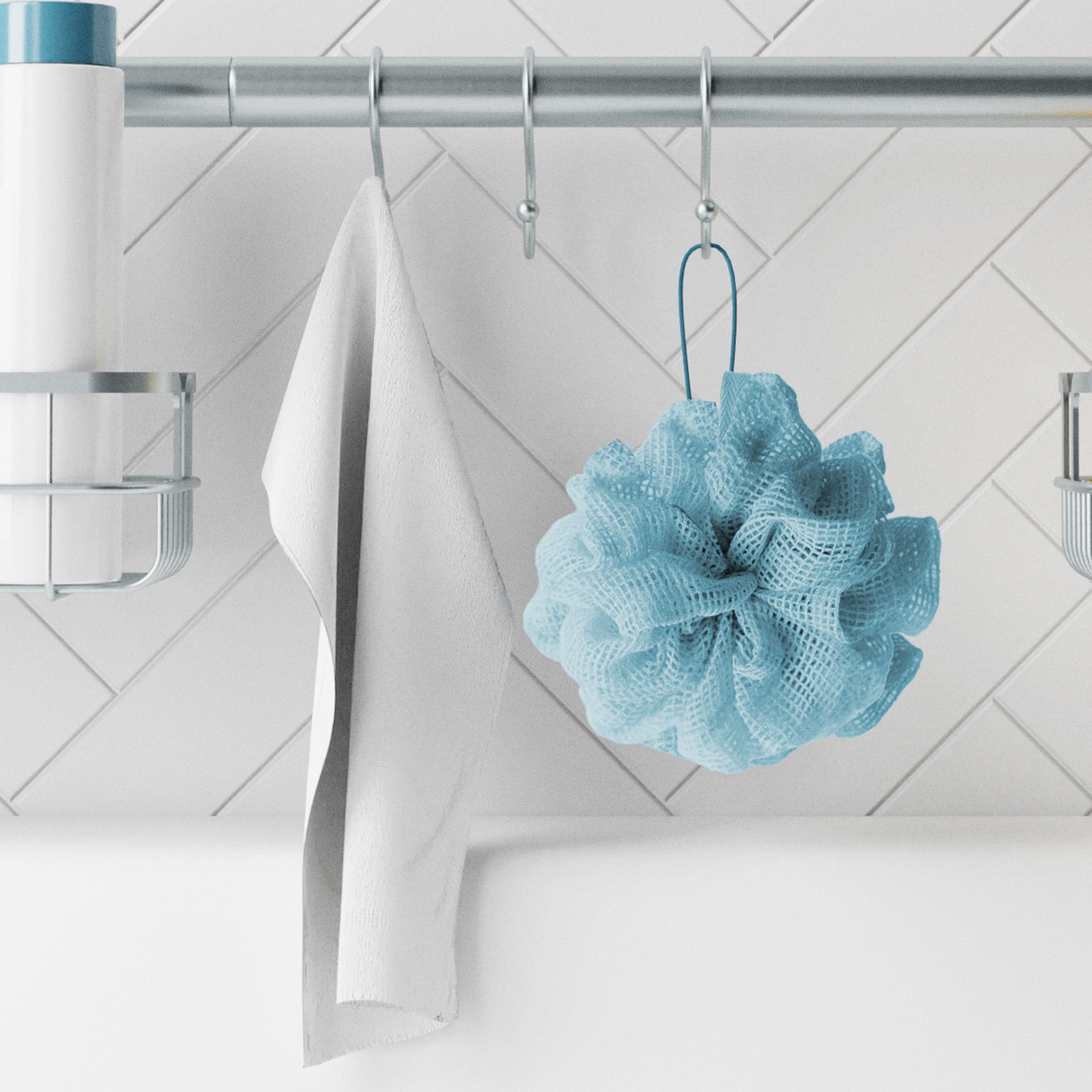 Zenna Home Steel Shower Caddy Organizer for Bathroom, Pantry, Closet, 2 Shelf, 26 - 76 in., Silver