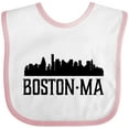 thumbnail image 3 of Inktastic Boston Massachusetts Skyline City Silhouette Boys or Girls Baby Bib, 3 of 4