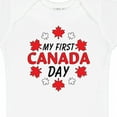 thumbnail image 4 of Inktastic My First Canada Day with Red and White Maple Leaves Boys or Girls Baby Bodysuit, 4 of 5