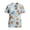 Light Blue, variant on Womens Scrub Tops V Neck Cartoon Short Sleeve Medical Scrubs Easy Care Comfort Medical Uniform with Pockets, L