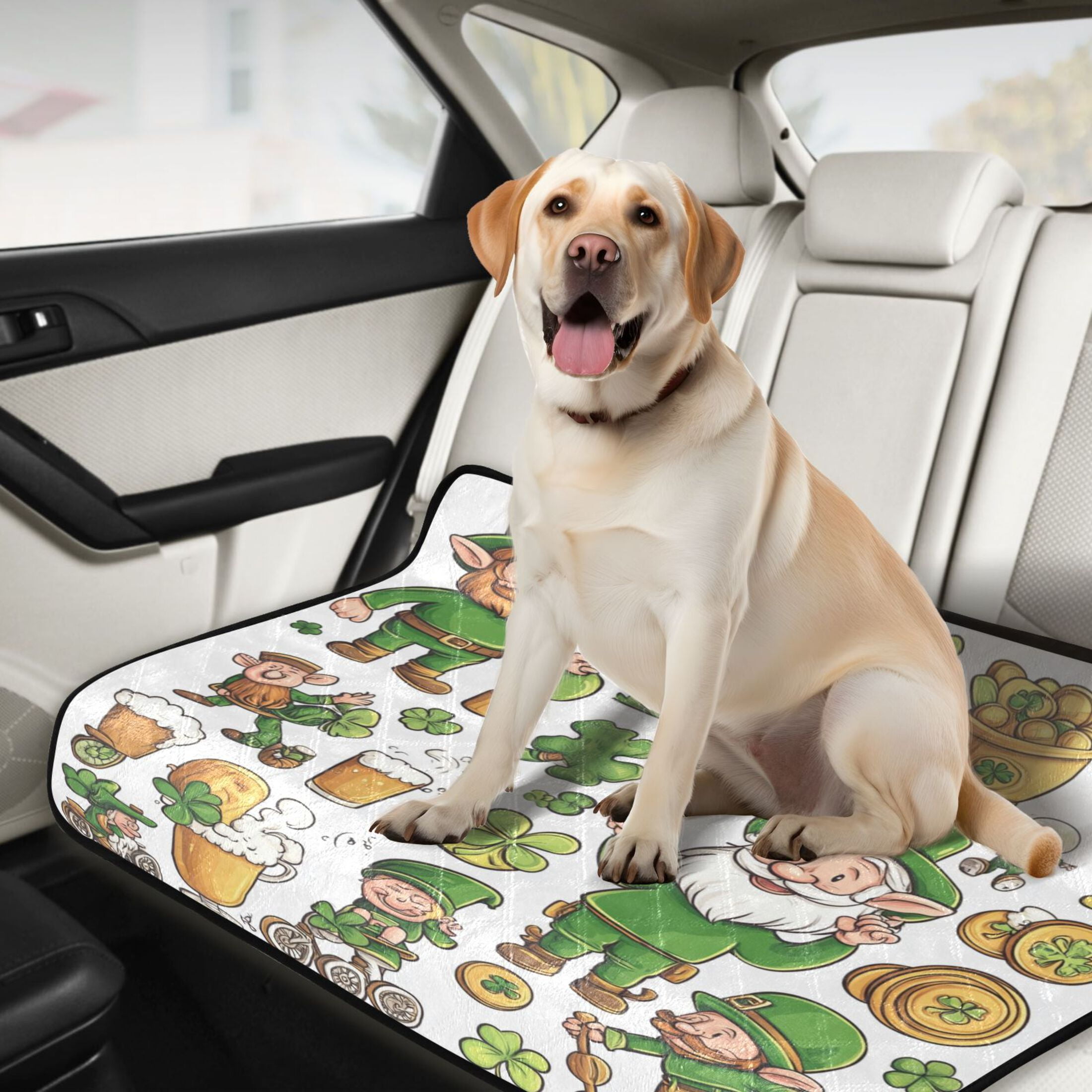Qxltty St Patricks Day Elements Cat litter Pads Pet Set of 3 Diaper Mats Center Anti-leakage Layer Absorbent Soft and Comfortable