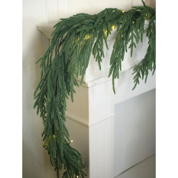 Real Touch Norfolk Pine Christmas Garland (Norfolk, 9FT)
