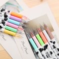 thumbnail image 4 of LEEYNEER 10Pcs 0.38mm Gel Pens Comfortable Grip Portable Evenly Ink Creative Smooth Writing Multicolor Cow Design Signature Pens Office Supplies, 4 of 7