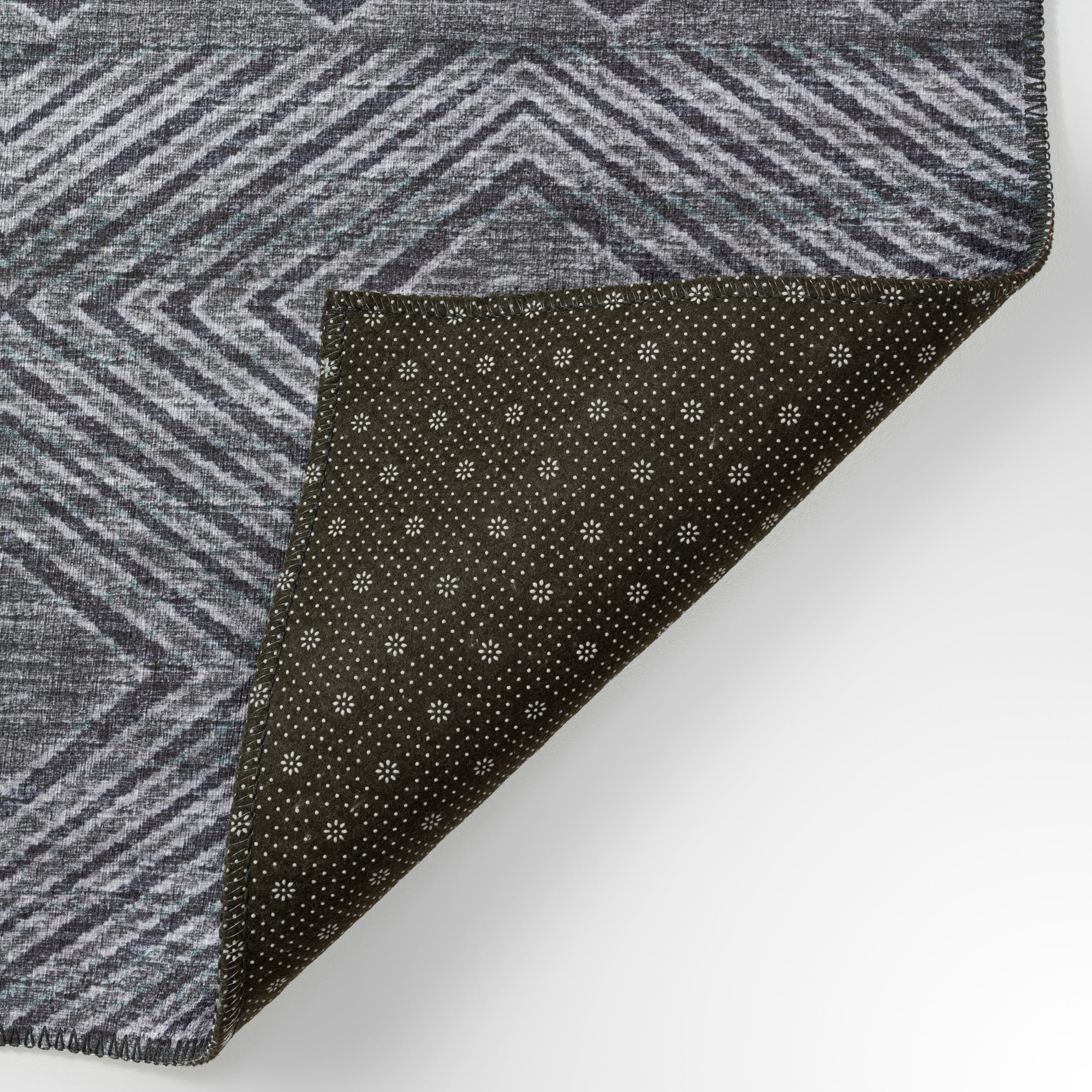 Addison Rugs Indoor/ Outdoor Addison Yuma Geometric Southwest Washable Rug 9' x 12' - Gray