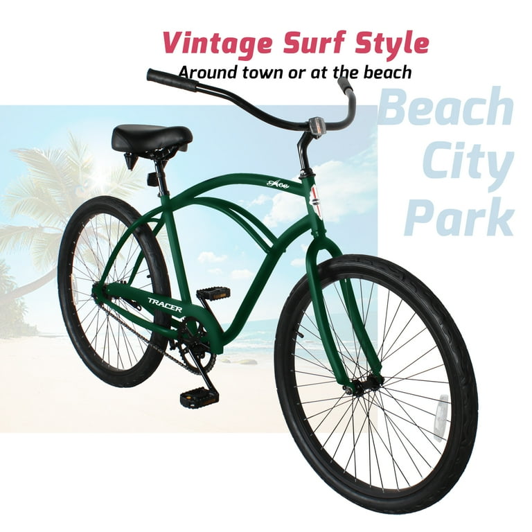 Tracer Ace 26 Inch Beach Cruiser Bikes Single Speed with Coaster
