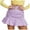 Purple, variant on Summer Skirt Saving! Jerdar Women's Casual Solid High Waist Ruffled Zipper Fish Tail Short Skirt White M