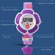 thumbnail image 3 of Relojes para niños con forma de flor, lindos relojes para niños, dibujos animados, nuevo y encantador reloj de pulsera digital de silicona para niños y niñas, tamaño libre, color morado, 3 of 5