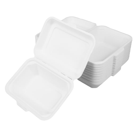 Moluckfu 50pcs Food Containers Disposable Takeout Boxes For Greasy Food For Restaurants And Events