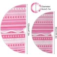 thumbnail image 3 of FMSHPON Valentine's Day Hearts Stripe Xmas Christmas Tree Skirt Stand Mat for Holiday Party Decoration Indoor Outdoor 48 inches, 3 of 6