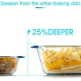 thumbnail image 3 of 2.4QT Deep Glass Baking Dish,(9.5®7inches®Glass Baking Pan,Rectangular Lasagna Pan,Glass Casserole Dish,Microwave & Oven Safe, 3 of 4