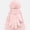 Pink, variant on 2pc Set Chenille Beanie And Texting Glove, Ivory
