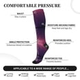 thumbnail image 3 of Lsque Thunderstorm Violet Purple Pattern Sport Compression Socks for Men & Women 15-20 mmHg Knee High Nurse Pregnant Running Medical and Travel Athletic, 3 of 6