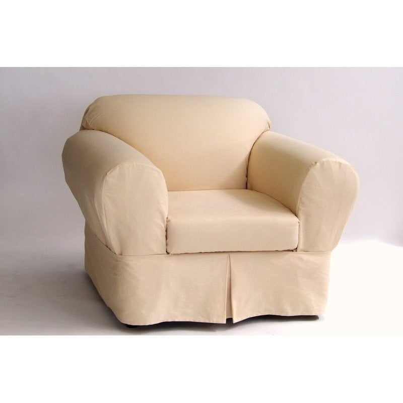 Classic Slipcovers Ten Ounce Cotton Twill Two Piece Chair Slipcover
