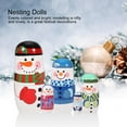 thumbnail image 4 of 5pcs Christmas Handpainted Cute Wooden Matryoshka Dolls Russian Nesting Dolls Set Home Decoration, 4 of 10