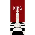 thumbnail image 3 of Reed, Tara 10x18 Black Modern Framed Museum Art Print Titled - Rather be Playing Chess Pieces red panel V-King, 3 of 5