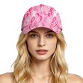 thumbnail image 2 of bravefron Cancer Awareness Gift Cap Washed Distressed Trendy Design Adjustable Baseball Hat for Women Men Friends Family Breathable Lightweight Durable Awareness Cap, 2 of 4