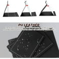 thumbnail image 3 of 7x10 Inches Makeup Mirror, Portable PU Leather Folding Desktop Vanity Mirror with Adjustable Stand for Vanity Table, Office, Travel (L, Black), 3 of 5