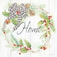 thumbnail image 3 of Coulter, Cynthia 12x12 Black Modern Framed Museum Art Print Titled - Holiday Gingham Wreath I, 3 of 5