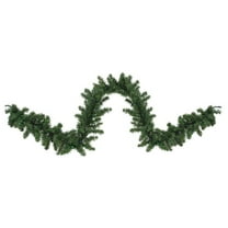 9 ft. x 10 in. B-O Pre-Lit LED Canadian Pine Artificial Christmas Garland with Timer - Multicolor Lights